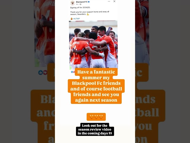 THANK YOU All 🧡 #blackpool #blackpoolfc #fyp #efl #leagueone #skybetleagueone #eflleagueone #utmp