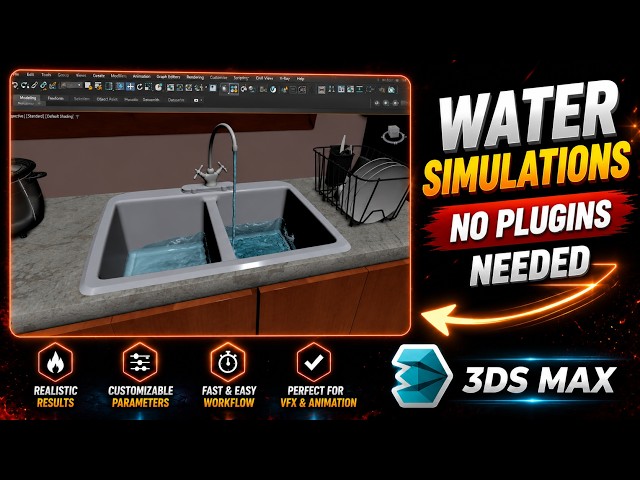 How to Create Realistic Water in 3ds Max Using Liquid#cgi  #tutorial #3dsmax #3dmodeling
