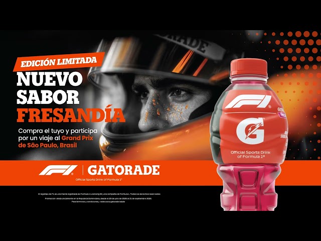 Gatorade x F1 sabor Fresandía; edición especial 🍓🍉
