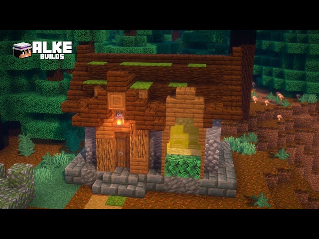 How to Build a Simple Taiga House in Minecraft | Relaxing ASMR Tutorial