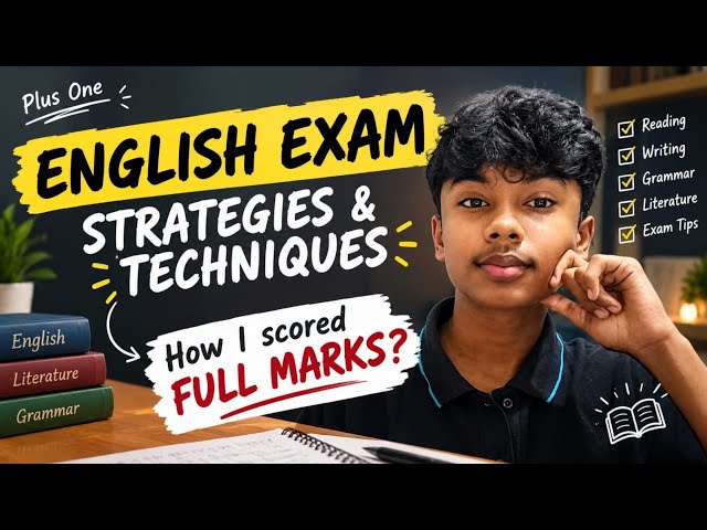 IMPROVEMENT ENGLISH❗How I scored full marks in Plus one english exam❓ Paper attempting techniques🤍