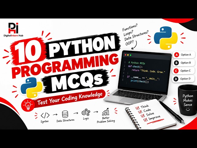 10 Python Programming MCQs | Test Your Coding Knowledge
