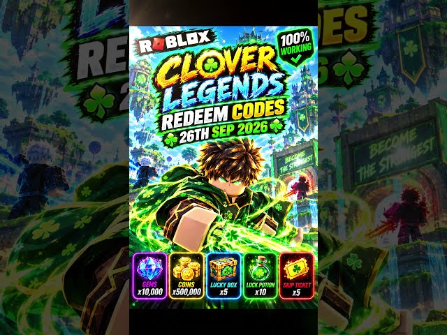 Roblox Clover Legends Codes | Clover Legends Redeem Codes