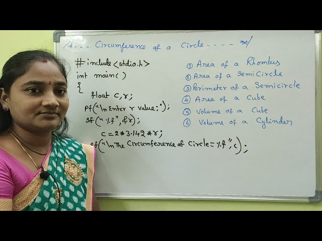 C-Language||Circumference Of Circle in C||Both In Telugu And English|Telugu ScitTutorials