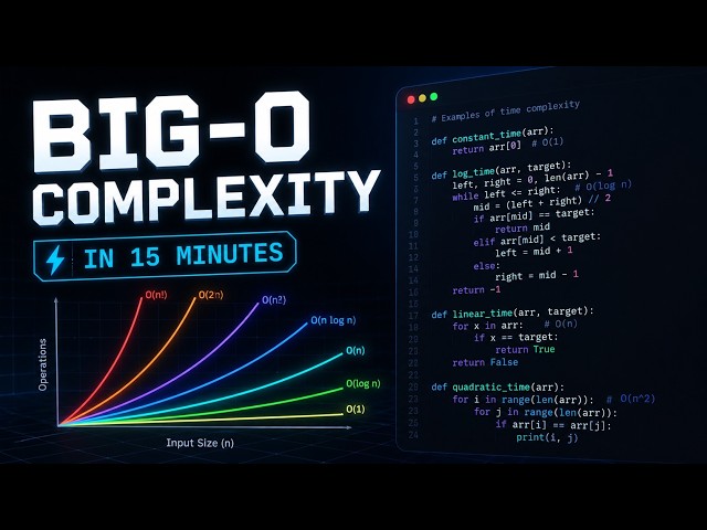 Big-O Complexity in 15 Minutes ⚡ Every Developer Should Know