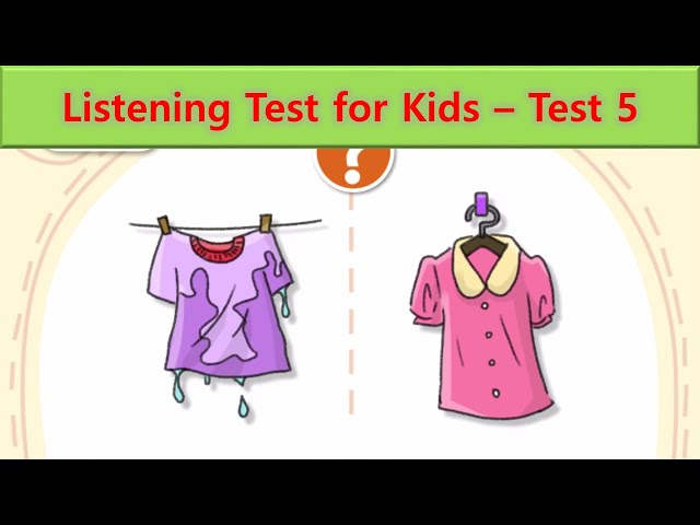 Listening Test for Kids | Test 5