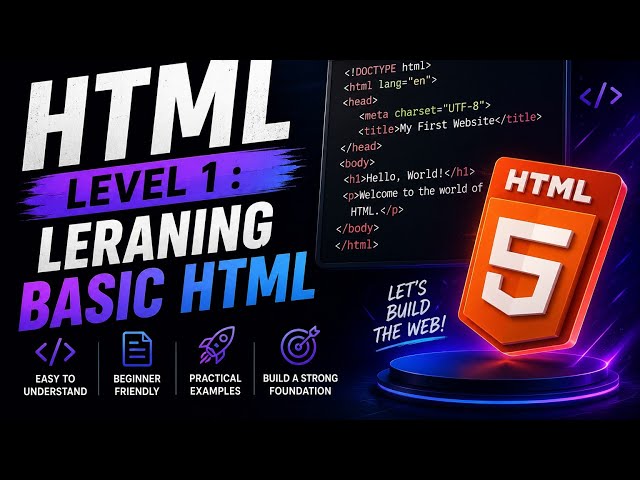 HTML LEVEL: 1 || LEARNING BASIC HTML || FT. PROFESSOR LARRY ||