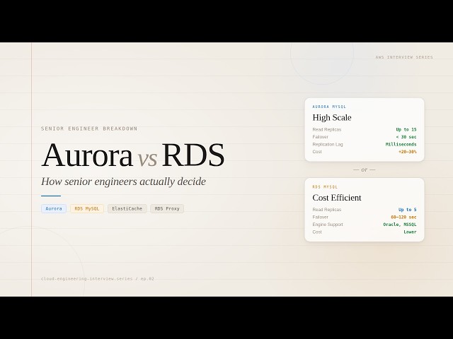 Aurora vs RDS — How Engineers Actually Decides