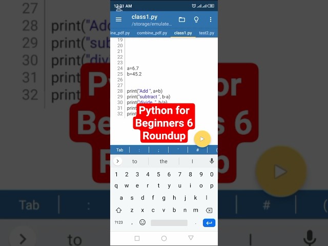 Python for Beginners 6 | Round up