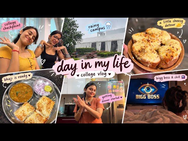 JUST A NORMAL COLLEGE DAY… UNTIL IT STARTED RAINING 🌧️ + I COOKED DINNER! | Vlog
