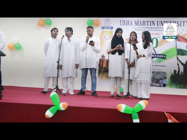 Singing for the Nation Independence Day Celebration at Usha Martin University (UMU), Jharkhand