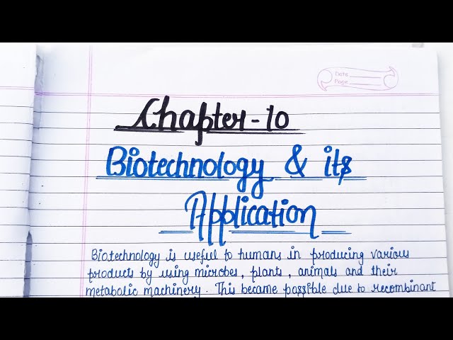 Biotechnology & it's Application || Class 12 Biology Handwritten notes👍💯 #biology #notes #board