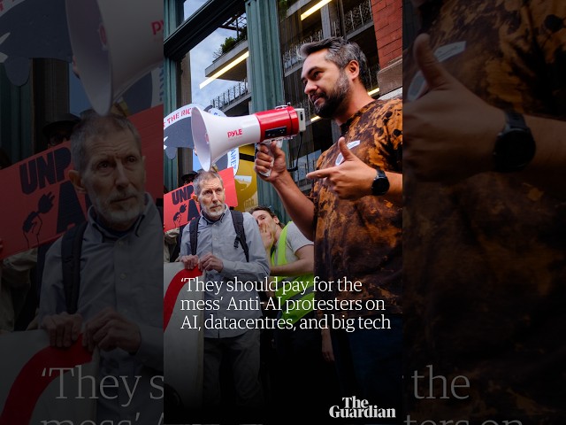 Anti-AI protesters on AI, datacenters and big tech: 'They should pay for the mess'