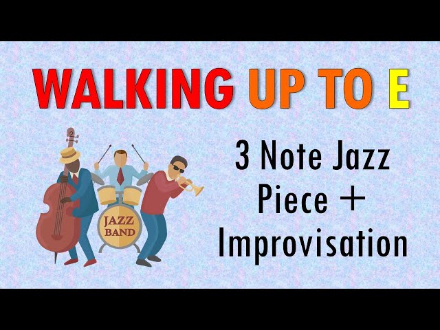 Easy Jazz Piece With Improvisation for Kids (Notes C, D & E)