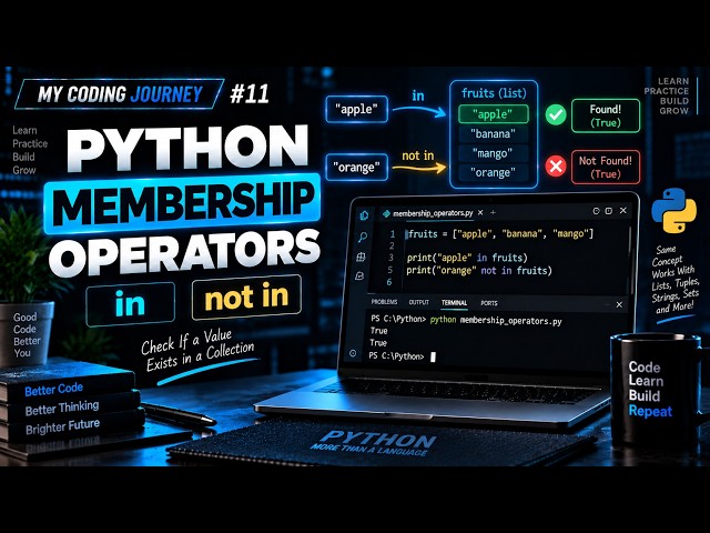 Python Membership Operators Kaise Kaam Karte Hain? | in & not in Explained #11