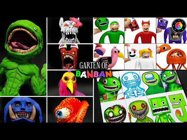 Making and Drawing GARTEN OF BANBAN (Origin, Creppy & Jumbo Versions) Clay | PlastiVerse