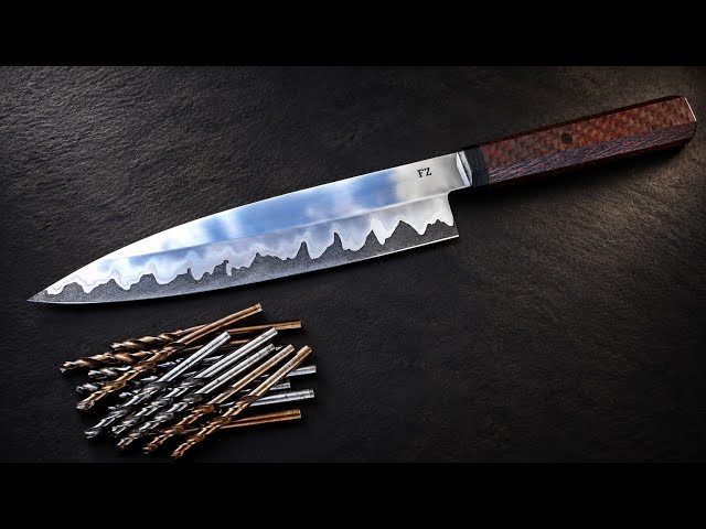 Old Drill Bits Melted Into a Japanese Chef’s Knife