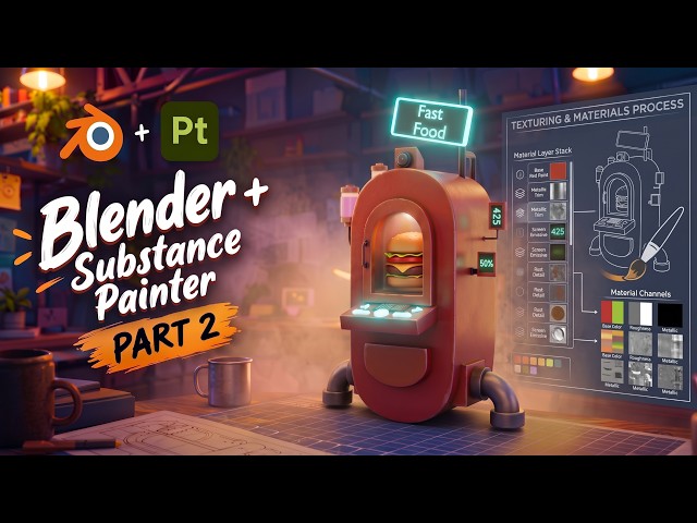 How to Texture a Fast Food Machine in Substance Painter (Part 2)