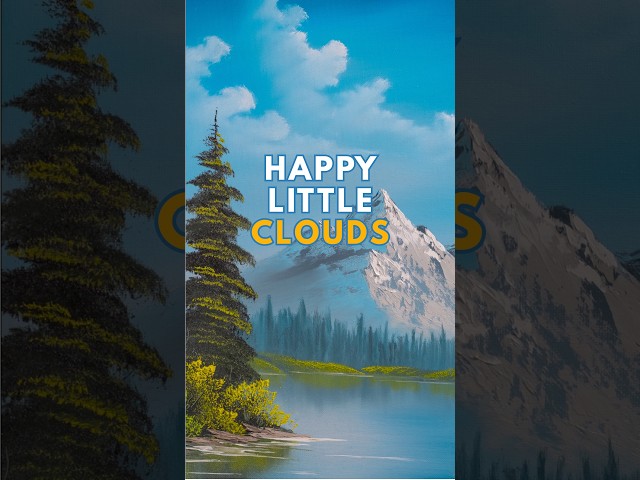 Learn How to Paint Bob Ross Style Landscape Clouds | Beginner Wet on Wet Technique  #bobross