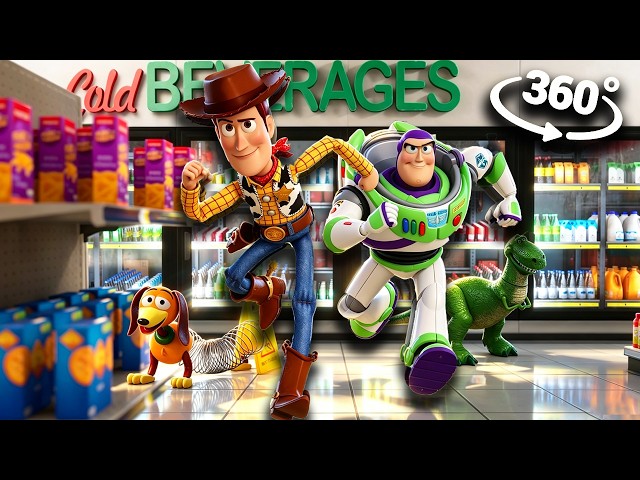 360° VR Toy Story - Woody & Buzz Lightyear Occupy Your Supermarket