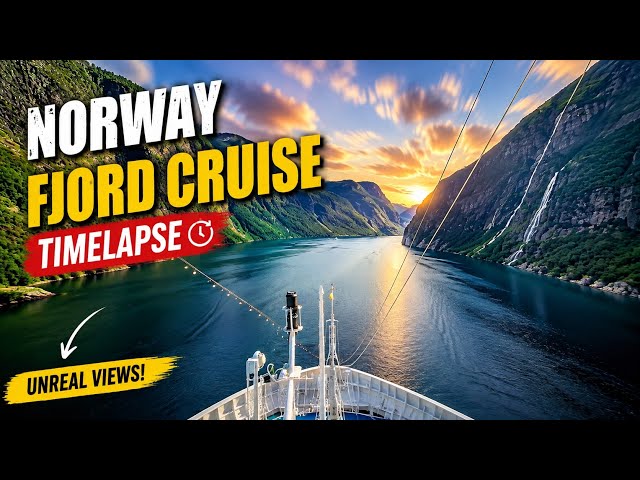 Norway Fjord TIMELAPSE Cruise Ship || Storfjorden || Geiranger  Norway 🇳🇴 