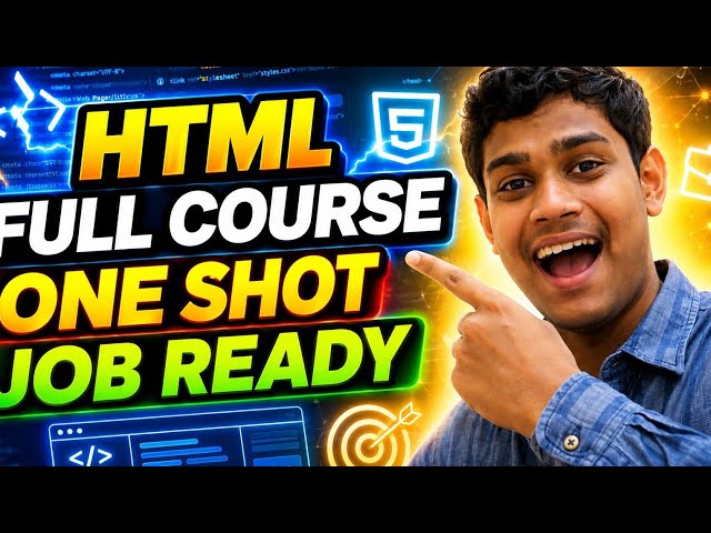 HTML Full Course in Hindi 2026 🔥 | Learn HTML from Scratch to Advanced | FREE Notes + Project 