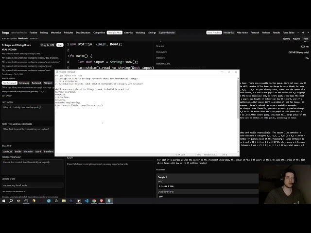 Rust Until It’s Automatic #019 | Reviewing math problems (just reading)