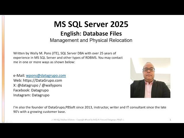 MS SQL Server :: English: Database Files