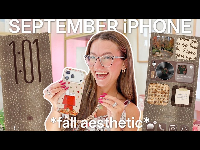 september iphone customization 🍂📱fall iOS 26 aesthetic theme tutorial!
