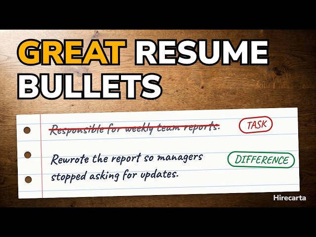 How to Write Great Resume Bullets