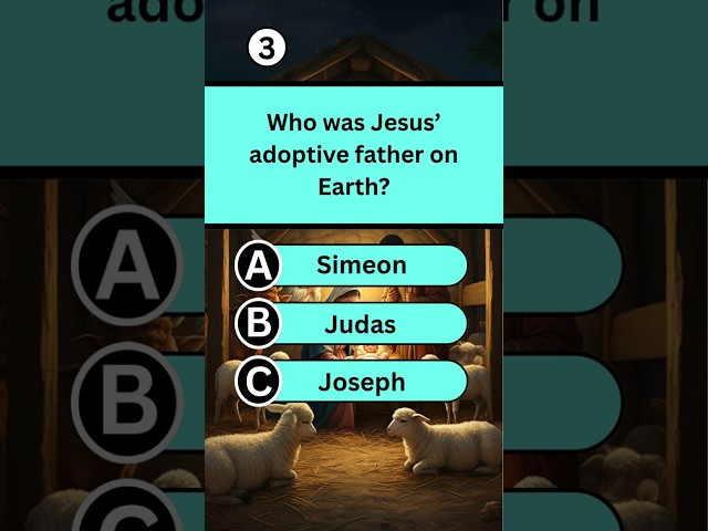 BIBLE QUIZ CHALLENGE # 18     WHO WAS JESUS' ADOPTIVE FATHER ON EARTH #triviatricks  #quiz
