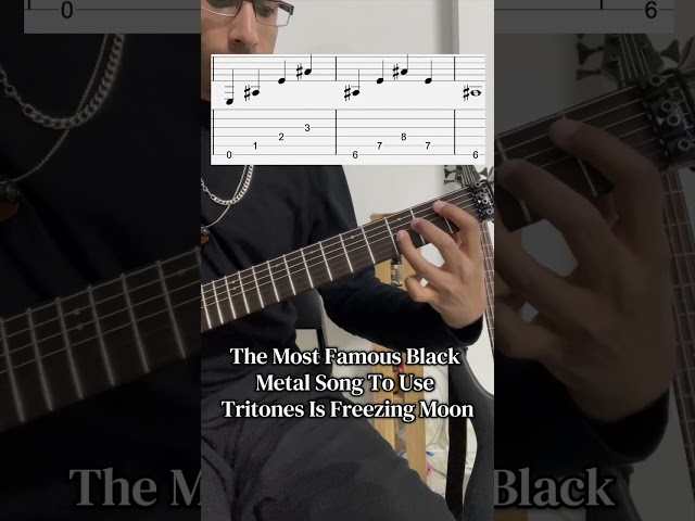 Black Metal Music Theory - Tritones and Freezing Moon #blackmetal #metal #guitar #riff #mayhem