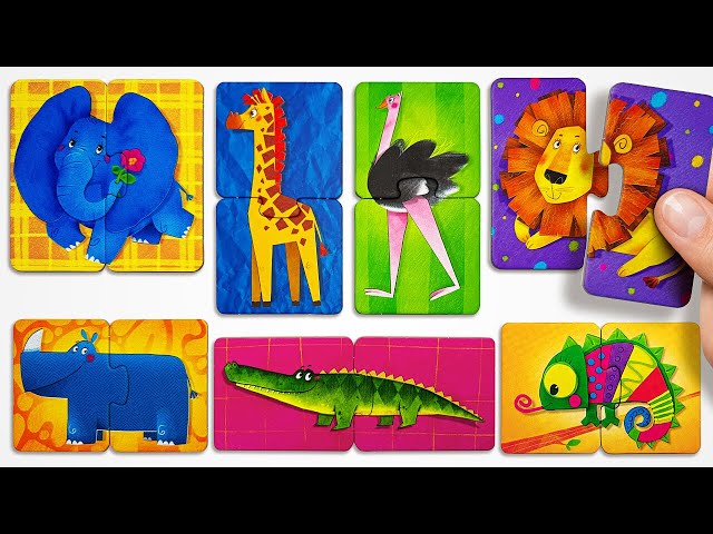 Animal Wooden Puzzles, Color Sorting & Critter Clinic Toy Fun! 🧩🦁