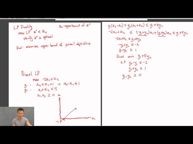 Linear Program Duality Example
