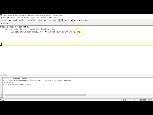 Java Programming: 16 # Statements and printing to the screen