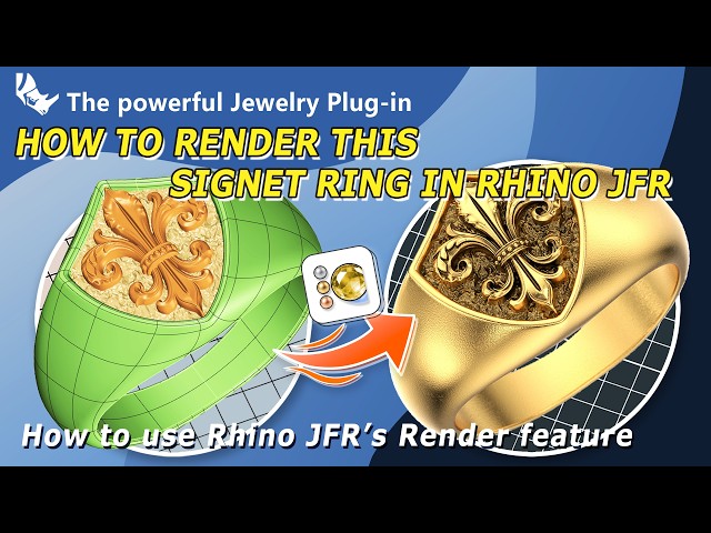 How to render this signet ring in Rhino JFR | 3D Jewelry Design | Jewelry CAD | Matrix
