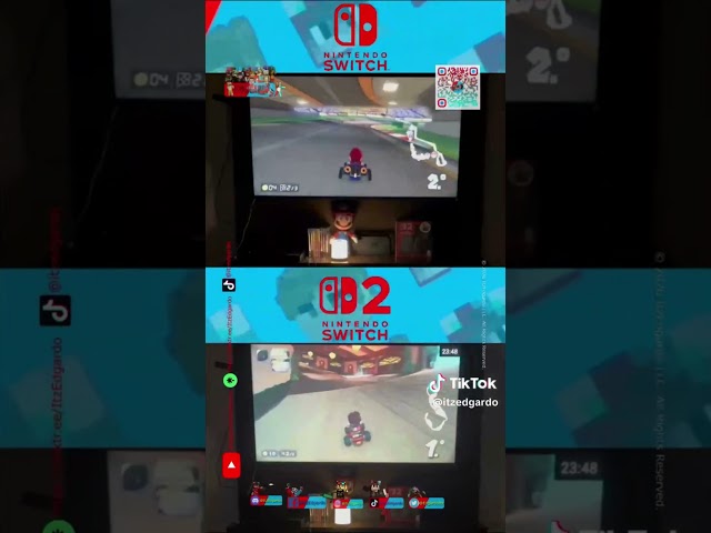 Edgardo666 Jugando Mario Kart Nintendo Switch VS Nintendo Switch 2 En TV #Shorts #Edgardo666 #TV
