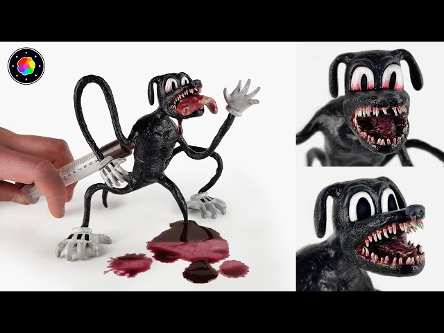 MAKING CARTOON DOG (Cherry Juice Madness) with Clay of Trevor Henderson | PlastiVerse