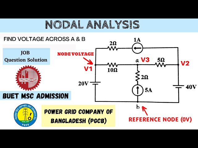 Nodal Analysis Problem 03 || Network Theorems || DC Circuit Analysis || Bangla