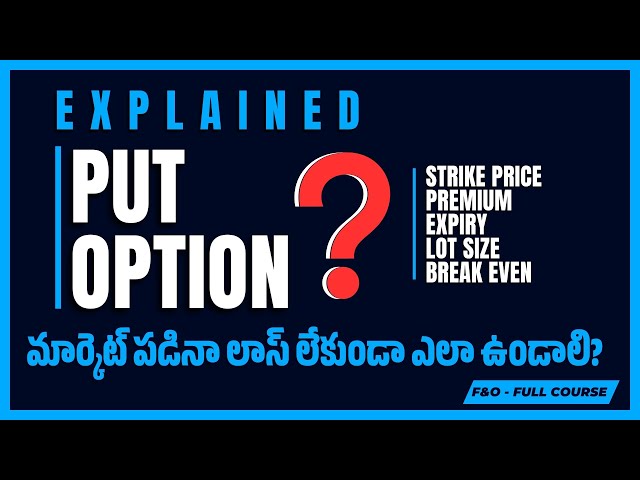 What is a Put Option? 📉 Protect Your Capital During a Market Crash | Explained with Examples