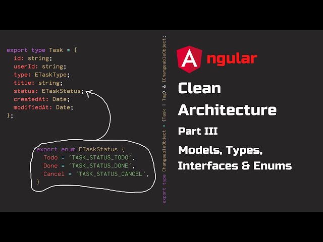 Angular Clean Architecture Part 3   Models, Types, Interfaces & Enums