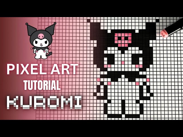 Pixel Art Tutorial: Drawing Kuromi Step by Step 😈💜🎨