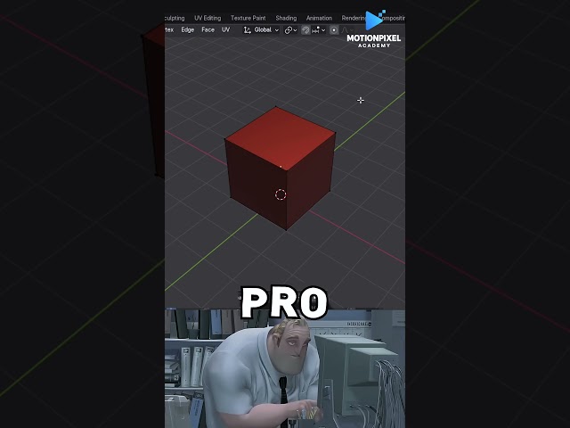 Blender Noob vs PRO: Only ONE Vertex?! 🤯 #blender #3d #trending #cgi #tutorial