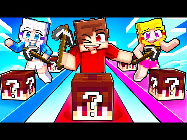 Playing a TECHY LUCKY BLOCK RACE in Minecraft...
