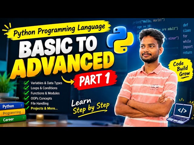 Python Programming Tutorial in Hindi | Basic to Advanced | Part 1 | Beginners के लिए Python सीखें