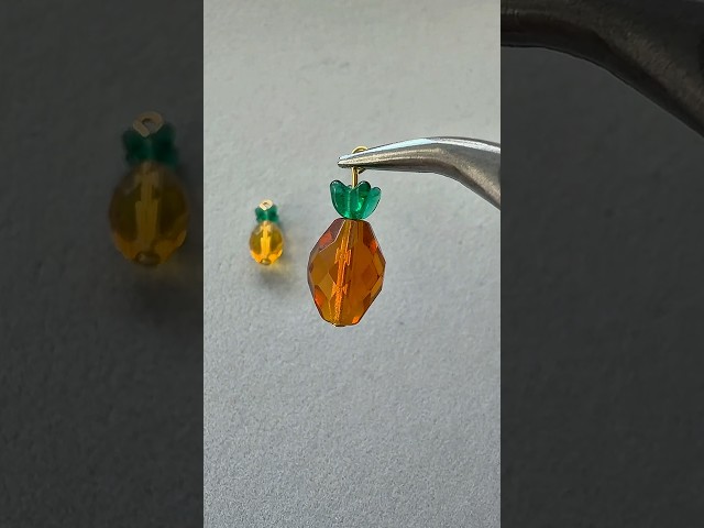 Make pineapple charms with me! #beadingtutorials #diy #charmaccessories #charms #beads