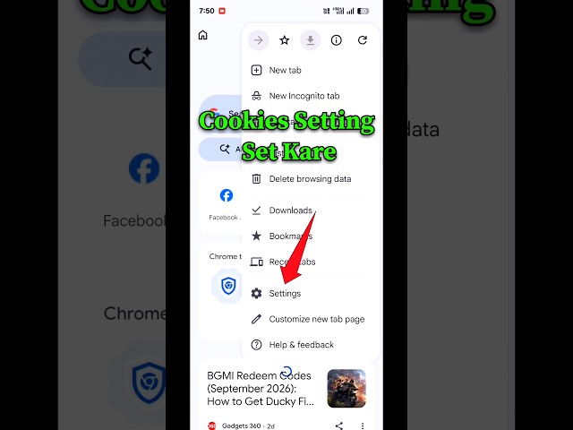 Set This Settings For Cookies In Google Chrome Browser #shorts