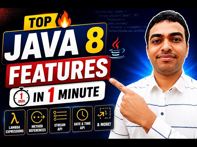 Java 8 in One Minute 💡 | Game-Changing Features You Must Know 🚀🔥⚡🔥💥🔥