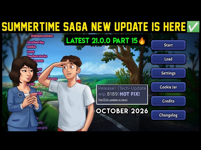 FINALLY🔴 TECH UPDATE WIP 8189 RELEASE! 🔴 SUMMERTIME SAGA NEW UPDATE APK PART 15 IS HERE