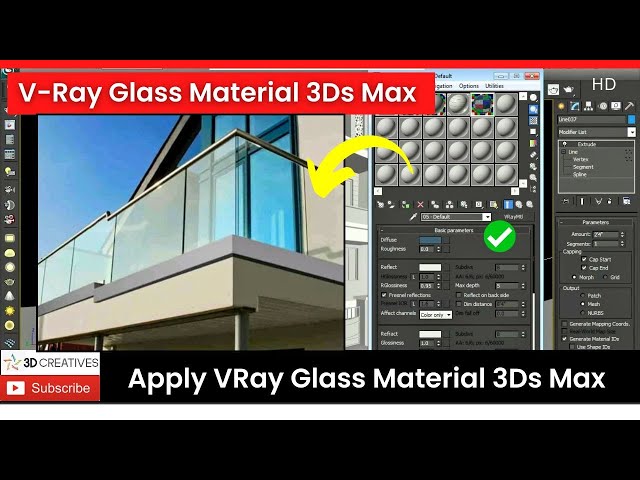 V-Ray Glass Material 3Ds Max Tutorials